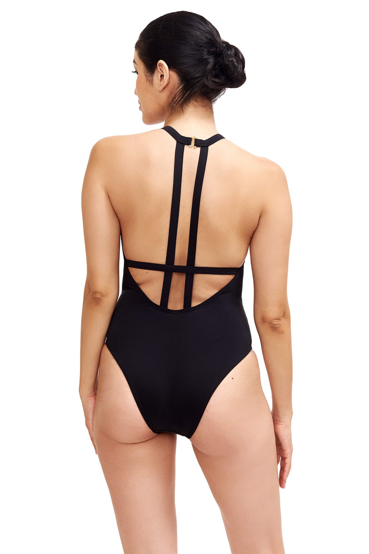 Back of Denise One Piece Swimsuit in Black