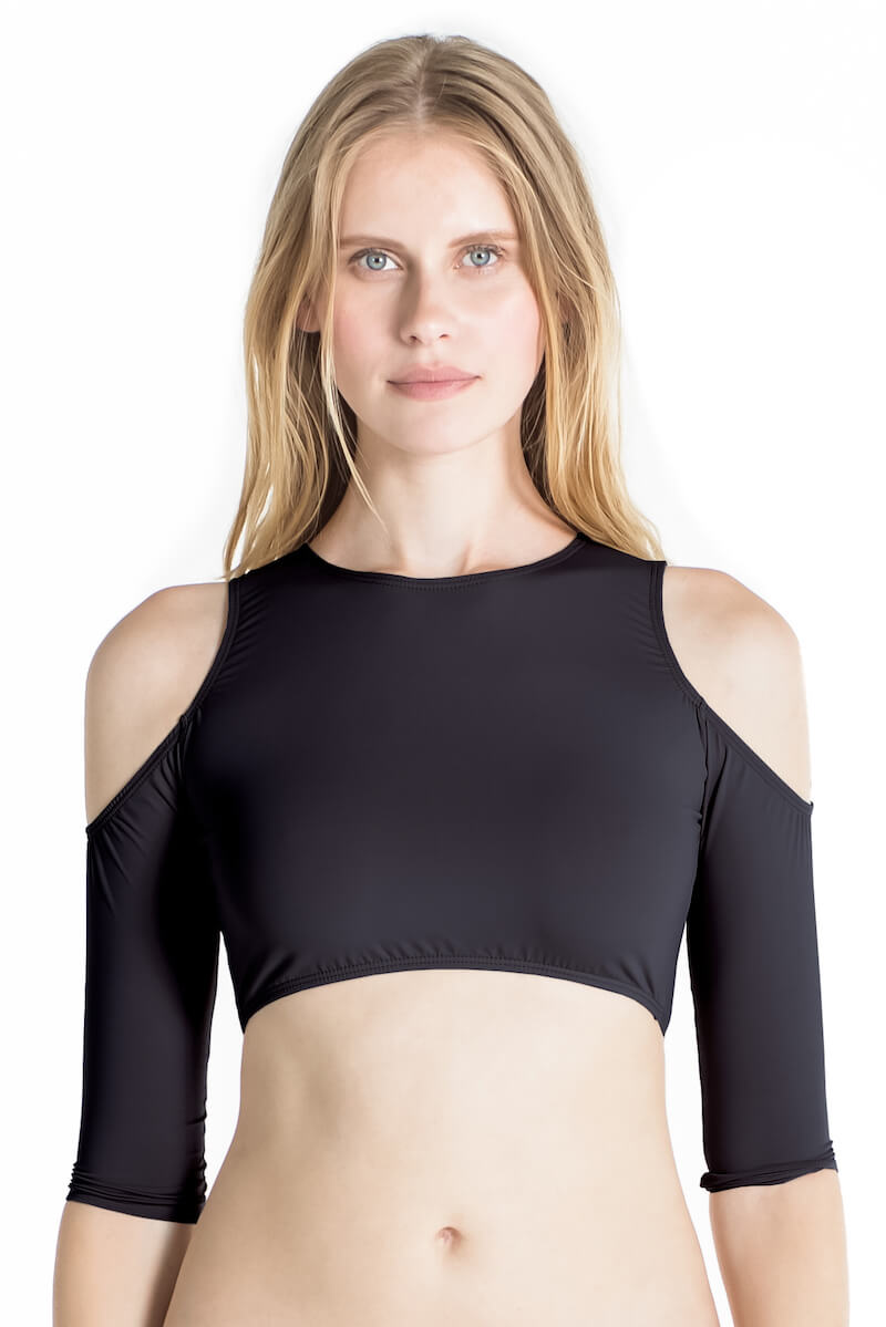 Clara crop top bikini in black