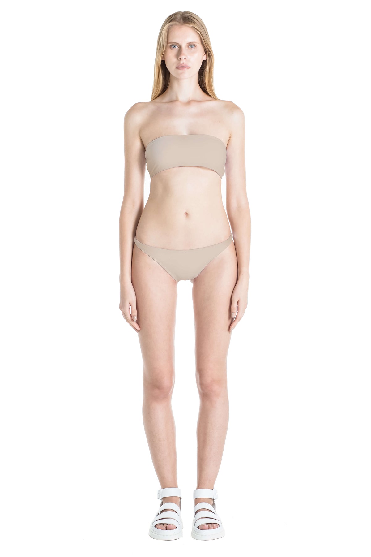 Front of Diane swimsuit bottom in Camel