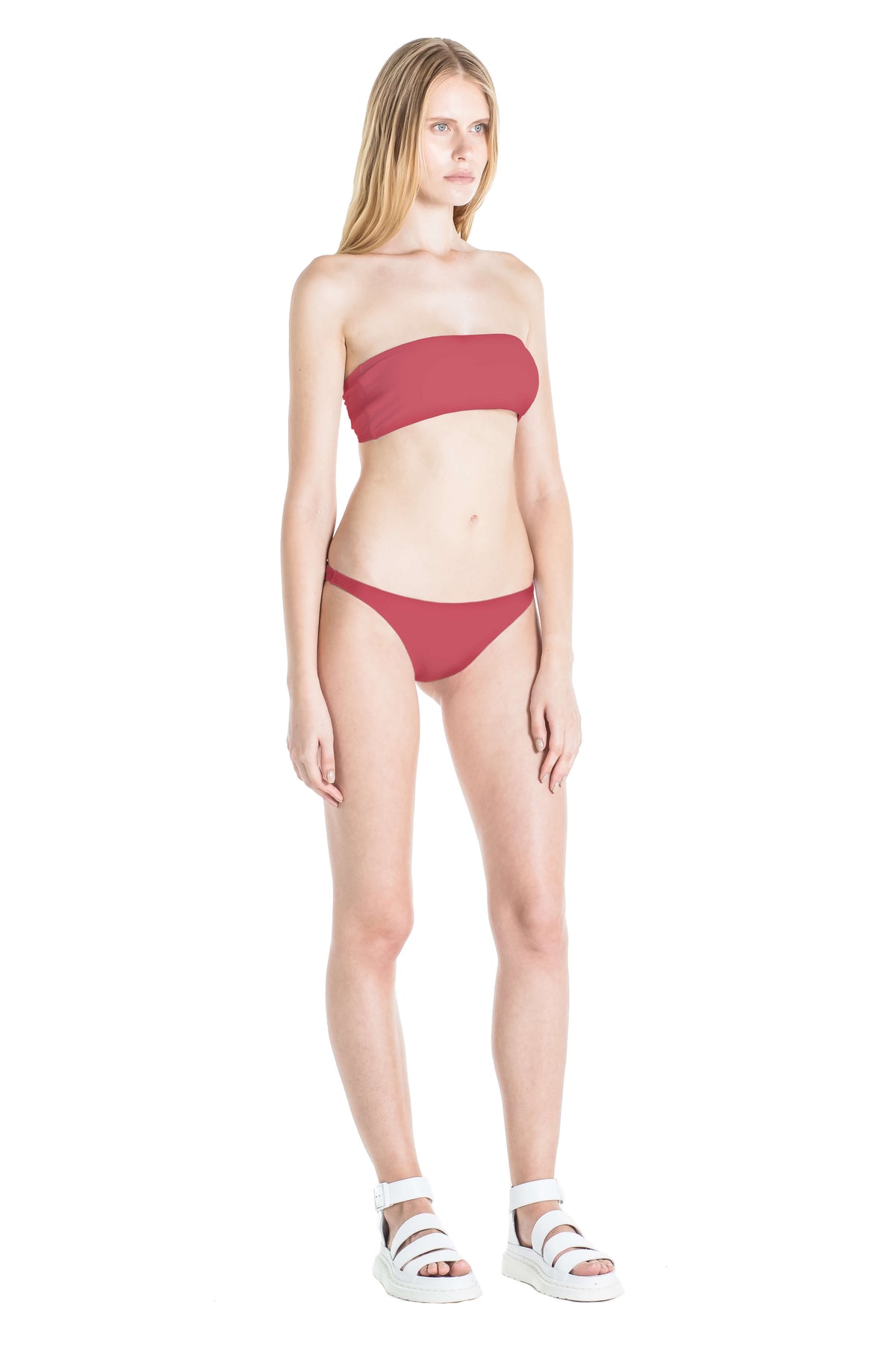 Side of Diane swimsuit bottom in Terracotta