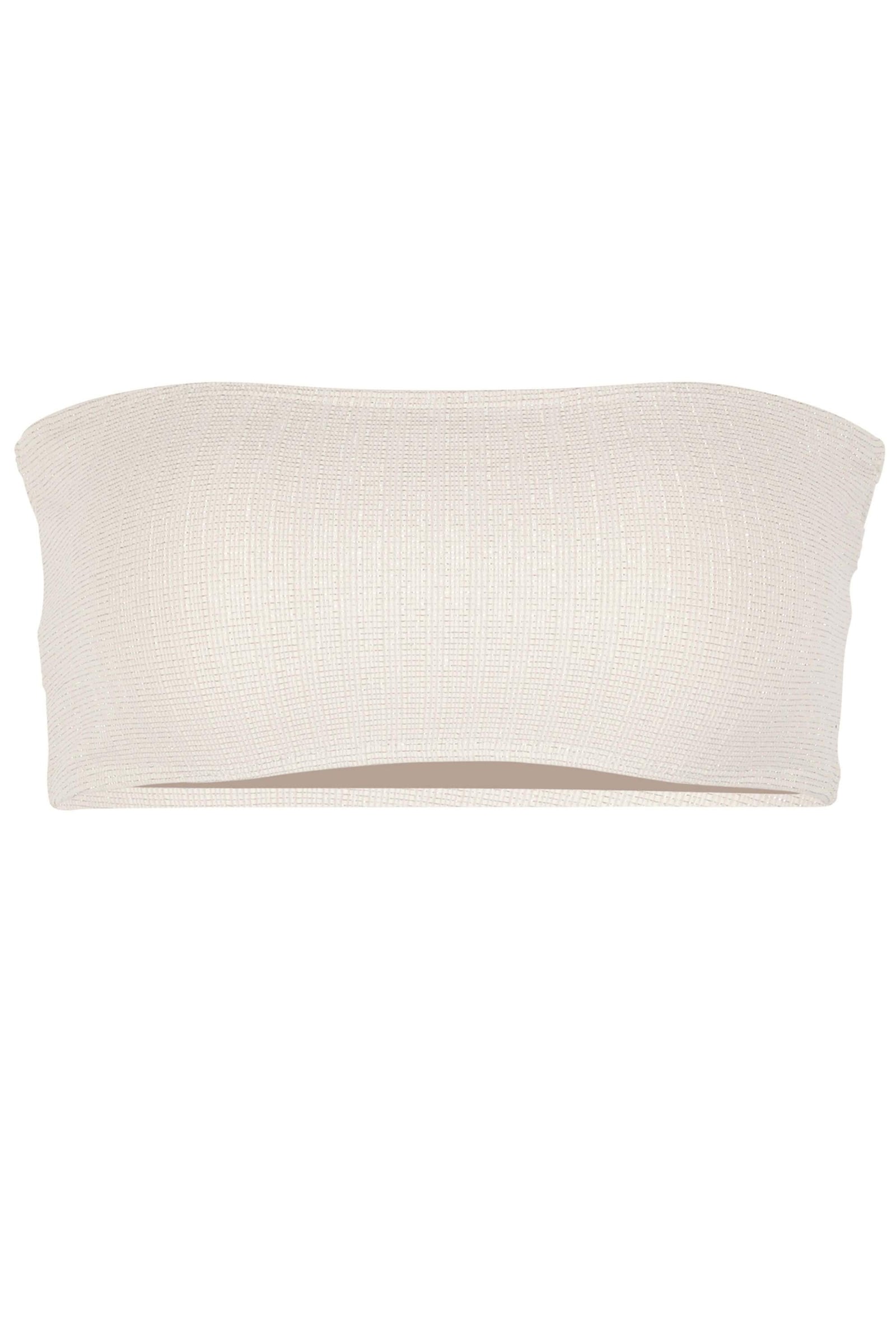 Giovanna bandeau bikini top in Platinum