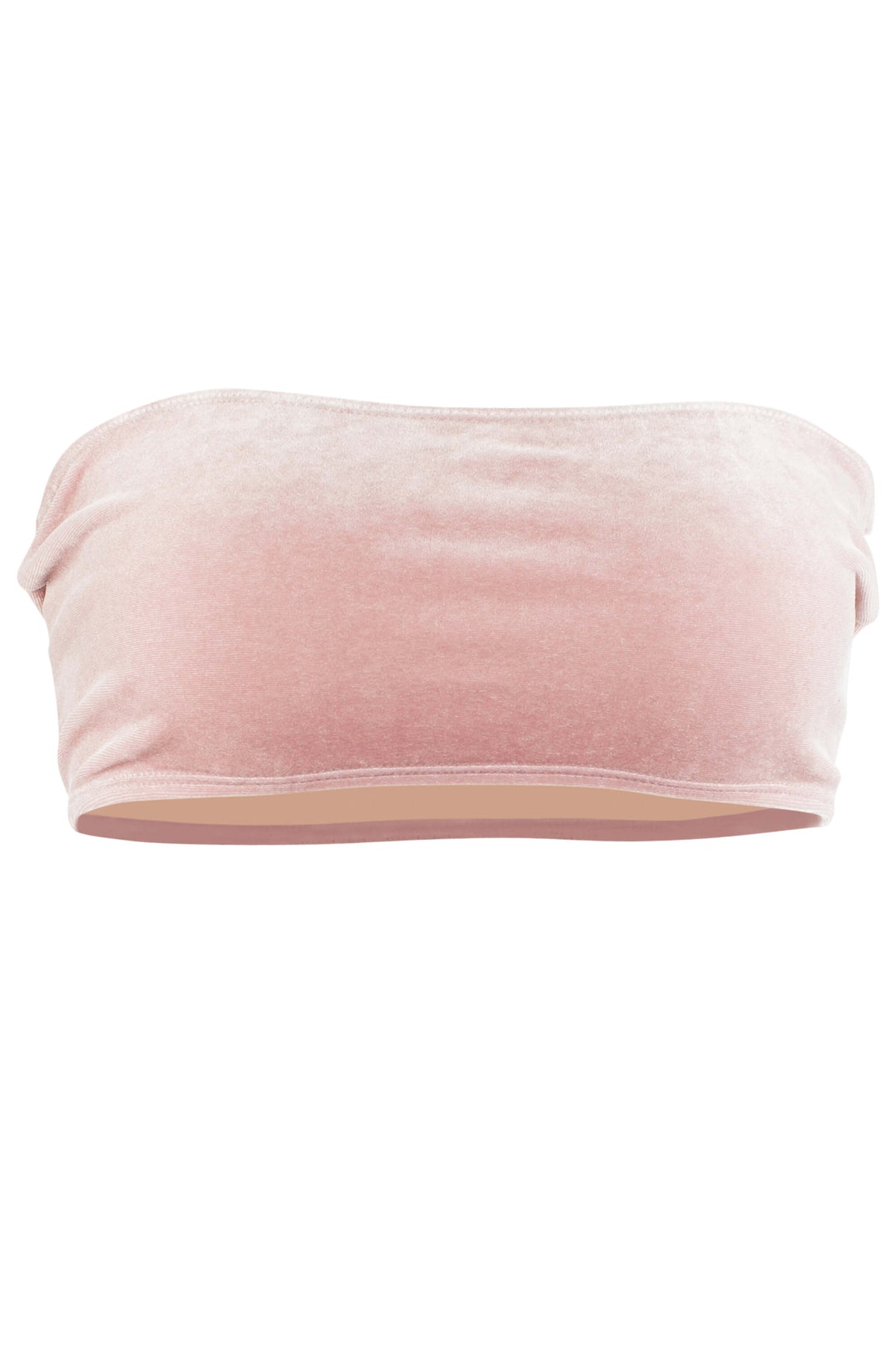 Giovanna bandeau bikini top in Blush Velvet