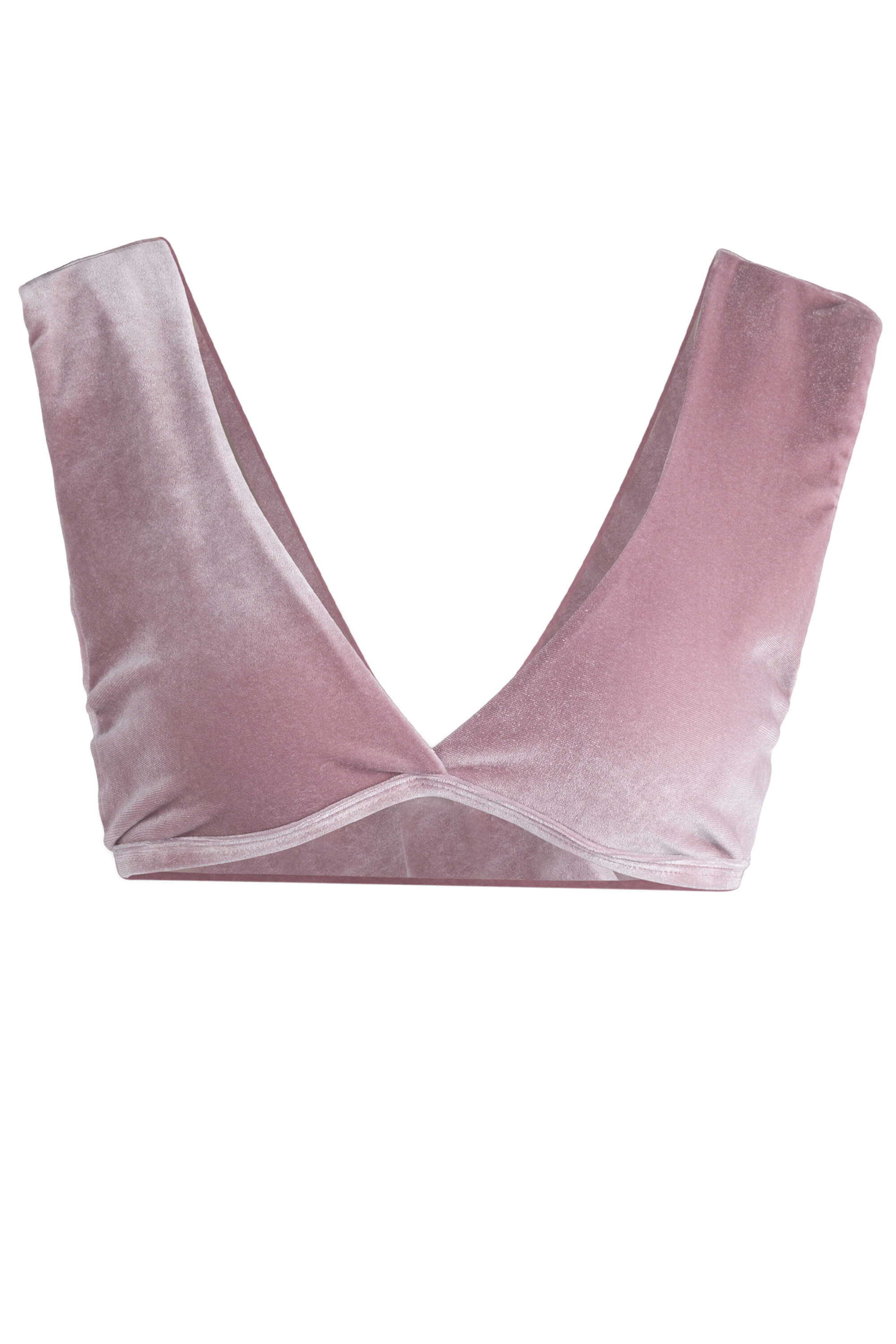 Front of Jenna bikini top in Blush Velvet