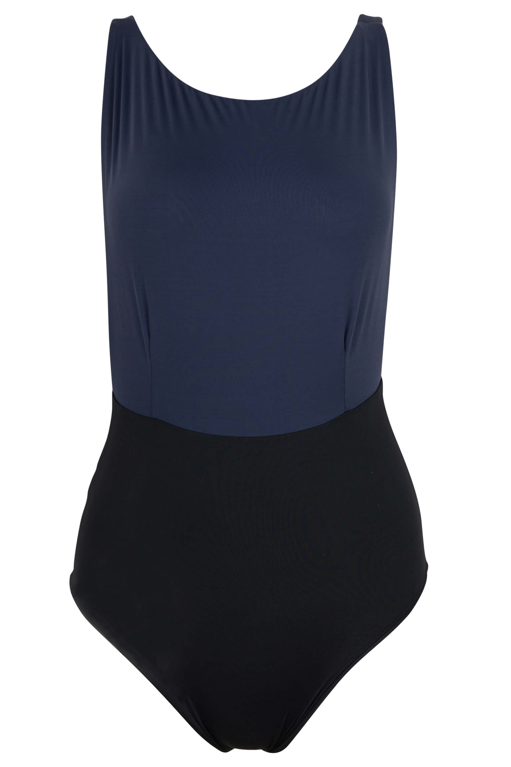 Kate one piece swimsuit in black and navy.