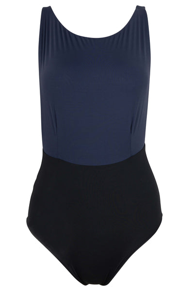 Kate One Piece Swimsuit in Black and Navy - Sauipe Swim