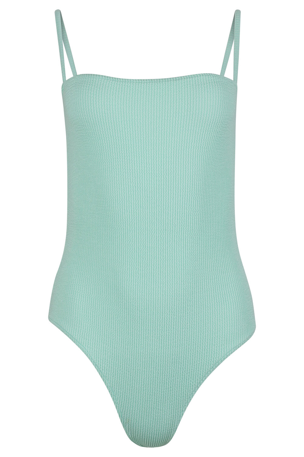 The Liz one piece swimsuit in textured fabric, aqua color