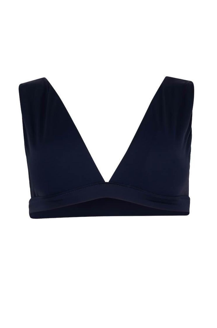 Natalie bikini top in navy blue.