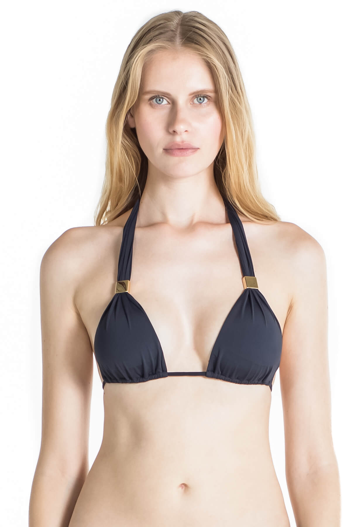 Nina black halter bikini top 