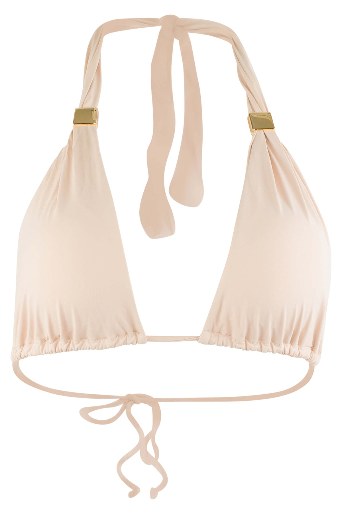 Nina halter bikini top in Camel