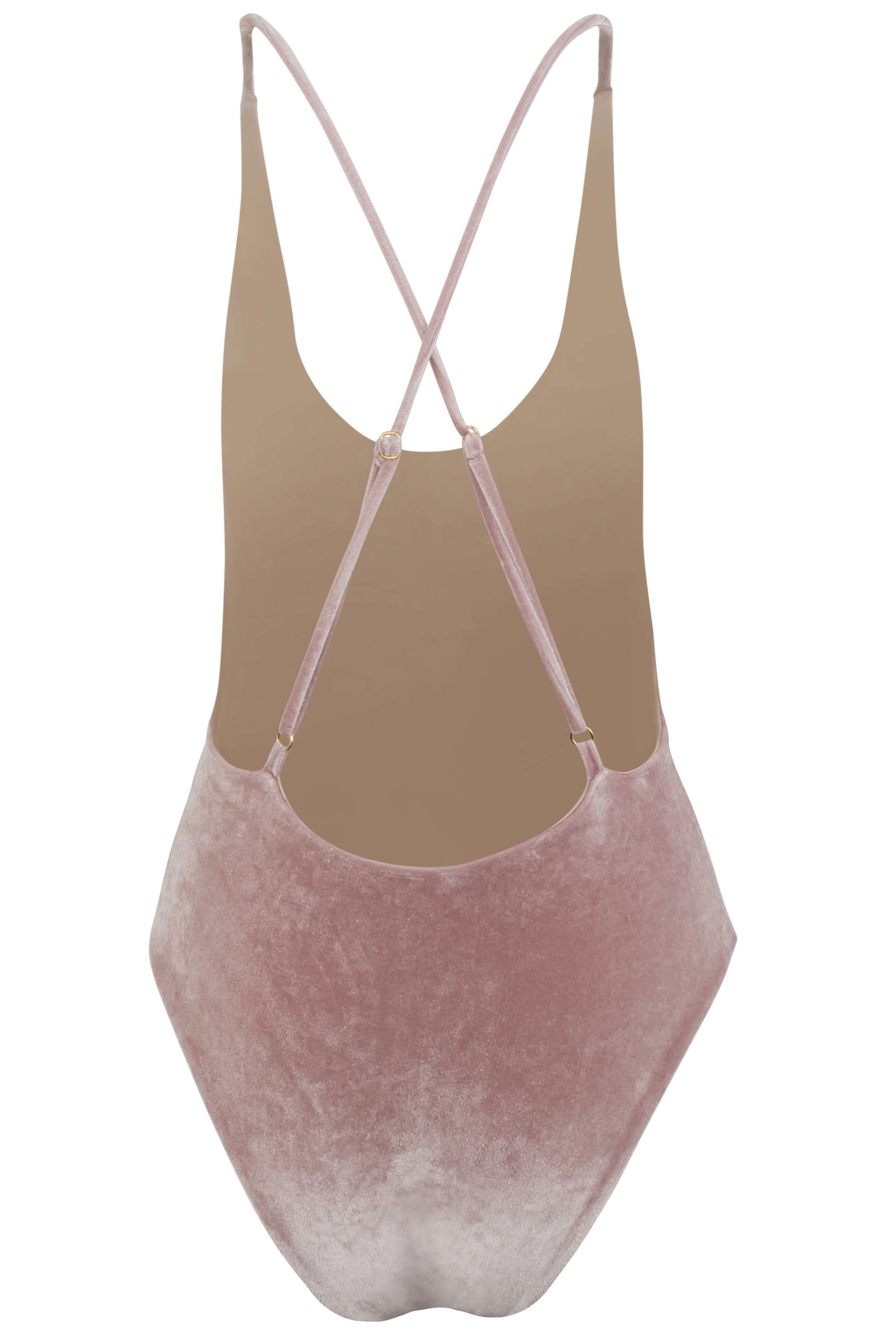 Zoe one piece swimsuit blush velvet